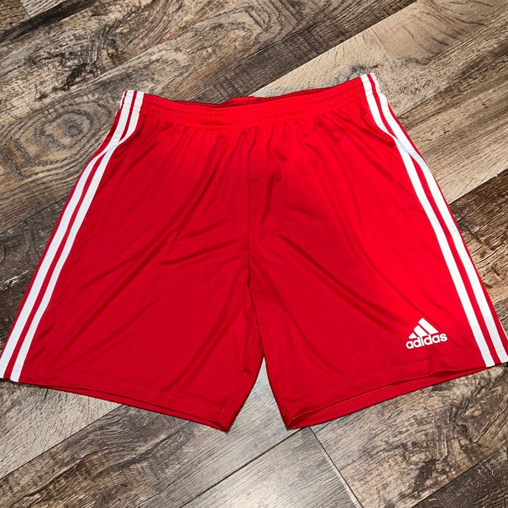 Adidas Men's Bold Red Athletic Shorts